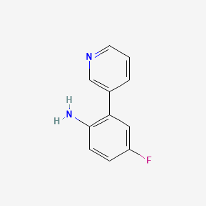 molecular formula C11H9FN2 B3305579 4-氟-2-(吡啶-3-基)苯胺 CAS No. 923293-16-7