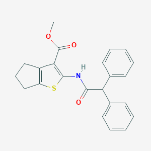 molecular formula C23H21NO3S B330558 methyl 2-[(diphenylacetyl)amino]-5,6-dihydro-4H-cyclopenta[b]thiophene-3-carboxylate 