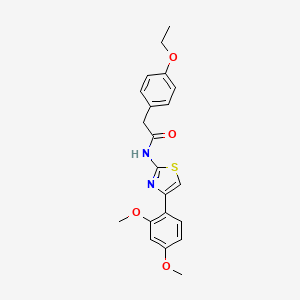 molecular formula C21H22N2O4S B3305590 N-[4-(2,4-dimethoxyphenyl)-1,3-thiazol-2-yl]-2-(4-ethoxyphenyl)acetamide CAS No. 923371-80-6
