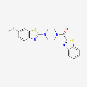 2-[4-(1,3-benzothiazole-2-carbonyl)piperazin-1-yl]-6-(methylsulfanyl)-1,3-benzothiazole