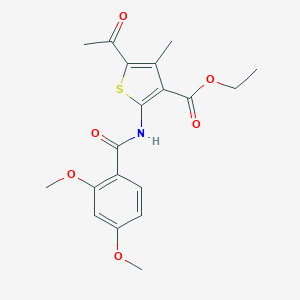 molecular formula C19H21NO6S B330561 Ethyl 5-acetyl-2-[(2,4-dimethoxybenzoyl)amino]-4-methyl-3-thiophenecarboxylate 