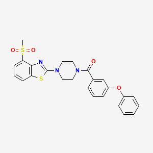 molecular formula C25H23N3O4S2 B3305622 (4-(4-(Methylsulfonyl)benzo[d]thiazol-2-yl)piperazin-1-yl)(3-phenoxyphenyl)methanone CAS No. 923420-15-9