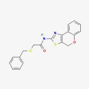 molecular formula C19H16N2O2S2 B3305623 2-(benzylthio)-N-(4H-chromeno[4,3-d]thiazol-2-yl)acetamide CAS No. 923423-45-4