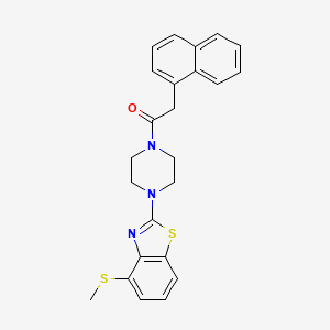 molecular formula C24H23N3OS2 B3305625 1-(4-(4-(Methylthio)benzo[d]thiazol-2-yl)piperazin-1-yl)-2-(naphthalen-1-yl)ethanone CAS No. 923441-57-0