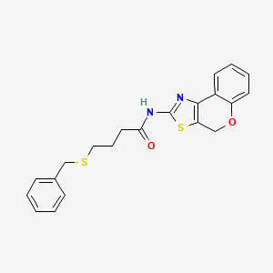 molecular formula C21H20N2O2S2 B3305639 4-(benzylthio)-N-(4H-chromeno[4,3-d]thiazol-2-yl)butanamide CAS No. 923474-58-2