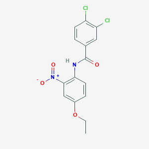 molecular formula C15H12Cl2N2O4 B330564 3,4-dichloro-N-(4-ethoxy-2-nitrophenyl)benzamide 