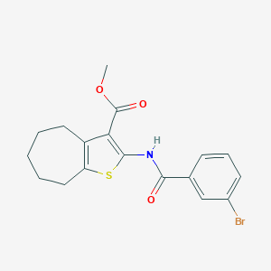 methyl 2-[(3-bromobenzoyl)amino]-5,6,7,8-tetrahydro-4H-cyclohepta[b]thiophene-3-carboxylate