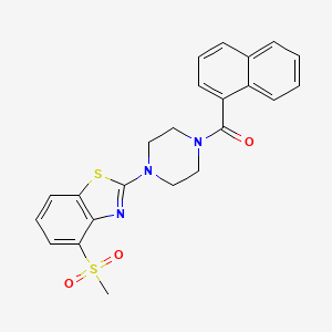 molecular formula C23H21N3O3S2 B3305668 (4-(4-(Methylsulfonyl)benzo[d]thiazol-2-yl)piperazin-1-yl)(naphthalen-1-yl)methanone CAS No. 923511-16-4