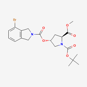 molecular formula C20H25BrN2O6 B3305679 (2S,4R)-1-tert-butyl 2-methyl 4-(4-bromoisoindoline-2-carbonyloxy)pyrrolidine-1,2-dicarboxylate CAS No. 923590-97-0