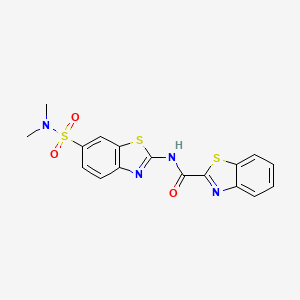 N-[6-(dimethylsulfamoyl)-1,3-benzothiazol-2-yl]-1,3-benzothiazole-2-carboxamide