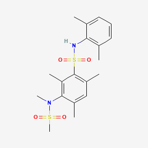 molecular formula C19H26N2O4S2 B3305711 N-(2,6-dimethylphenyl)-2,4,6-trimethyl-3-(N-methylmethanesulfonamido)benzene-1-sulfonamide CAS No. 923686-00-4