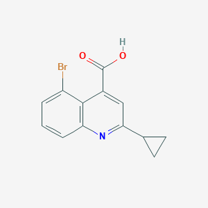 molecular formula C13H10BrNO2 B3305727 5-Bromo-2-cyclopropylquinoline-4-carboxylic acid CAS No. 923739-64-4