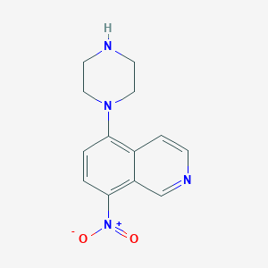 molecular formula C13H14N4O2 B3305731 8-硝基-5-(哌嗪-1-基)异喹啉 CAS No. 923752-41-4