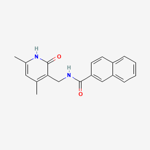 molecular formula C19H18N2O2 B3305736 N-[(4,6-dimethyl-2-oxo-1H-pyridin-3-yl)methyl]naphthalene-2-carboxamide CAS No. 923806-91-1