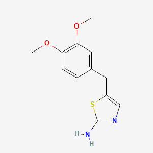 molecular formula C12H14N2O2S B3305740 5-(3,4-Dimethoxybenzyl)-1,3-thiazol-2-amine CAS No. 923827-97-8