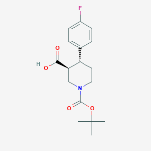 molecular formula C17H22FNO4 B3305741 (3S,4R)-1-(tert-Butoxycarbonyl)-4-(4-fluorophenyl)piperidine-3-carboxylic acid CAS No. 923932-21-2