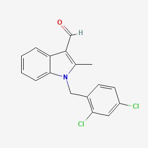 molecular formula C17H13Cl2NO B3305779 1-(2,4-dichlorobenzyl)-2-methyl-1H-indole-3-carbaldehyde CAS No. 92407-87-9