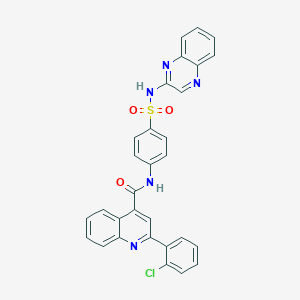 2-(2-chlorophenyl)-N-[4-(quinoxalin-2-ylsulfamoyl)phenyl]quinoline-4-carboxamide