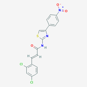 3-(2,4-dichlorophenyl)-N-(4-{4-nitrophenyl}-1,3-thiazol-2-yl)acrylamide