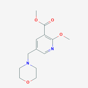 molecular formula C13H18N2O4 B3305817 Methyl 2-methoxy-5-(morpholinomethyl)nicotinate CAS No. 924300-49-2