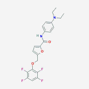 N-[4-(diethylamino)phenyl]-5-[(2,3,5,6-tetrafluorophenoxy)methyl]-2-furamide