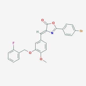 2-(4-bromophenyl)-4-{3-[(2-fluorobenzyl)oxy]-4-methoxybenzylidene}-1,3-oxazol-5(4H)-one