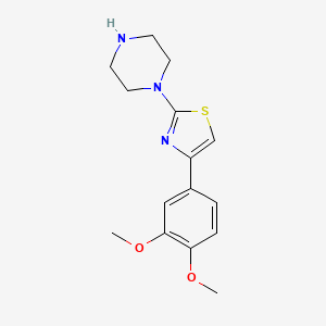 1-[4-(3,4-Dimethoxyphenyl)-1,3-thiazol-2-yl]piperazine