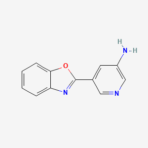 molecular formula C12H9N3O B3305928 5-(1,3-Benzoxazol-2-yl)pyridin-3-amine CAS No. 925040-88-6