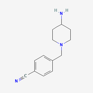 molecular formula C13H17N3 B3305959 4-((4-Aminopiperidin-1-yl)methyl)benzonitrile CAS No. 92539-21-4