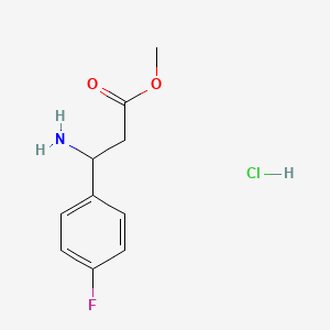 molecular formula C10H13ClFNO2 B3305967 Methyl 3-amino-3-(4-fluorophenyl)propanoate hydrochloride CAS No. 925412-81-3