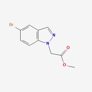 molecular formula C10H9BrN2O2 B3305985 1H-Indazole-1-acetic acid, 5-bromo-, methyl ester CAS No. 92567-18-5