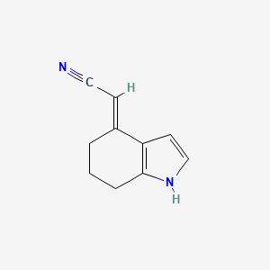 molecular formula C10H10N2 B3305990 Acetonitrile, 2-(1,5,6,7-tetrahydro-4H-indol-4-ylidene)- CAS No. 92573-23-4