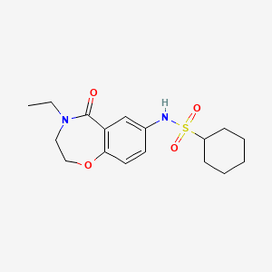 N-(4-ethyl-5-oxo-2,3,4,5-tetrahydrobenzo[f][1,4]oxazepin-7-yl)cyclohexanesulfonamide