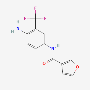 molecular formula C12H9F3N2O2 B3306018 N-[4-amino-3-(trifluoromethyl)phenyl]furan-3-carboxamide CAS No. 926187-00-0