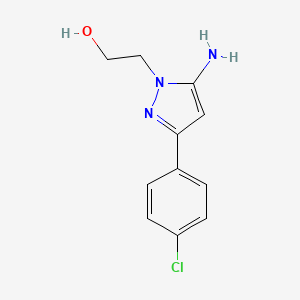 2-[5-amino-3-(4-chlorophenyl)-1H-pyrazol-1-yl]ethan-1-ol