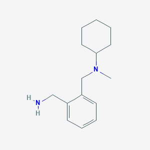 molecular formula C15H24N2 B3306036 N-{[2-(aminomethyl)phenyl]methyl}-N-methylcyclohexanamine CAS No. 926191-58-4