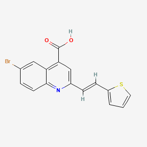6-Bromo-2-[2-(thiophen-2-yl)ethenyl]quinoline-4-carboxylic acid