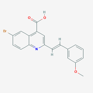 molecular formula C19H14BrNO3 B3306046 6-Bromo-2-[2-(3-methoxyphenyl)ethenyl]quinoline-4-carboxylic acid CAS No. 926196-71-6