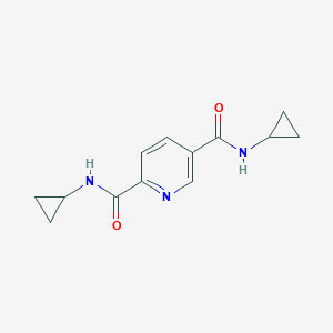 molecular formula C13H15N3O2 B330605 N,N'-dicyclopropylpyridine-2,5-dicarboxamide 