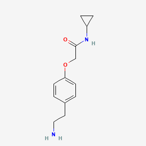 molecular formula C13H18N2O2 B3306059 2-[4-(2-aminoethyl)phenoxy]-N-cyclopropylacetamide CAS No. 926200-66-0