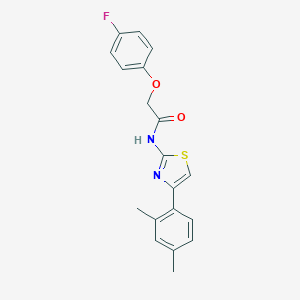 molecular formula C19H17FN2O2S B330606 N-[4-(2,4-dimethylphenyl)-1,3-thiazol-2-yl]-2-(4-fluorophenoxy)acetamide 