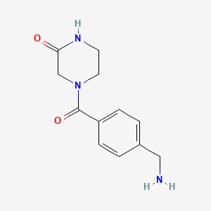 molecular formula C12H15N3O2 B3306098 4-[4-(Aminomethyl)benzoyl]piperazin-2-one CAS No. 926211-94-1