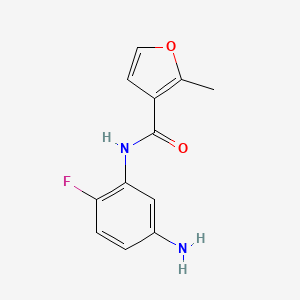 molecular formula C12H11FN2O2 B3306105 N-(5-amino-2-fluorophenyl)-2-methylfuran-3-carboxamide CAS No. 926213-00-5