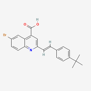 molecular formula C22H20BrNO2 B3306107 6-Bromo-2-[2-(4-tert-butylphenyl)ethenyl]quinoline-4-carboxylic acid CAS No. 926215-01-2