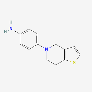 molecular formula C13H14N2S B3306115 4-{4H,5H,6H,7H-thieno[3,2-c]pyridin-5-yl}aniline CAS No. 926216-36-6