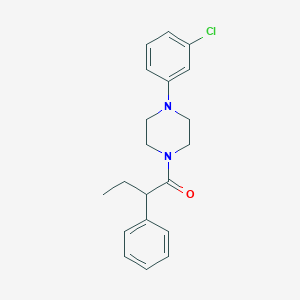 molecular formula C20H23ClN2O B330613 1-(3-Chlorophenyl)-4-(2-phenylbutanoyl)piperazine 