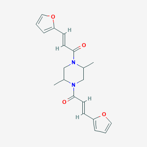 molecular formula C20H22N2O4 B330614 1,4-Bis[3-(2-furyl)acryloyl]-2,5-dimethylpiperazine 