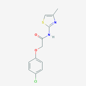 molecular formula C12H11ClN2O2S B330616 2-(4-chlorophenoxy)-N-(4-methyl-1,3-thiazol-2-yl)acetamide 
