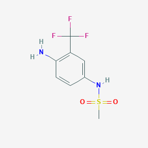 molecular formula C8H9F3N2O2S B3306166 N-[4-amino-3-(trifluoromethyl)phenyl]methanesulfonamide CAS No. 926228-44-6