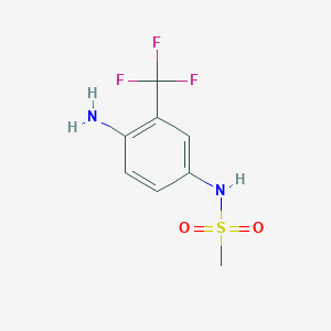 molecular formula C8H9F3N2O2S B3306166 N-[4-氨基-3-(三氟甲基)苯基]甲磺酰胺 CAS No. 926228-44-6